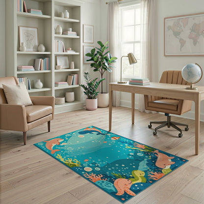 Ocean Friends Kids Cartoon Area Rug
