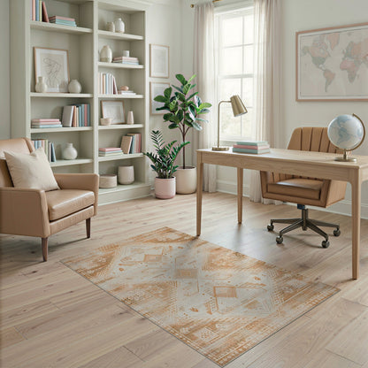 Brown Tan Heritage Tribal No. 10 Area Rug