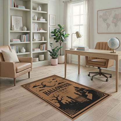 Halloween Town Silhouette Area Rug