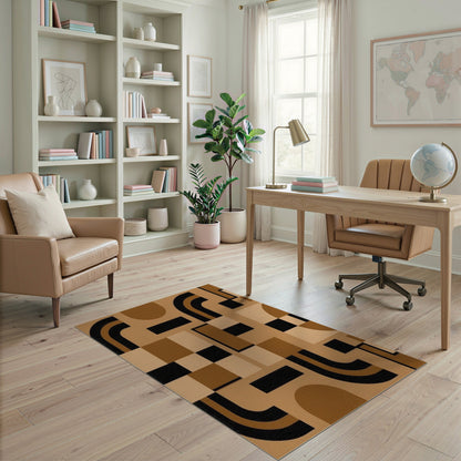 Brown Geometric Arch No. 2 Area Rug