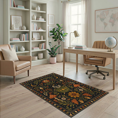 Mystic Mushroom Cauldron Area Rug