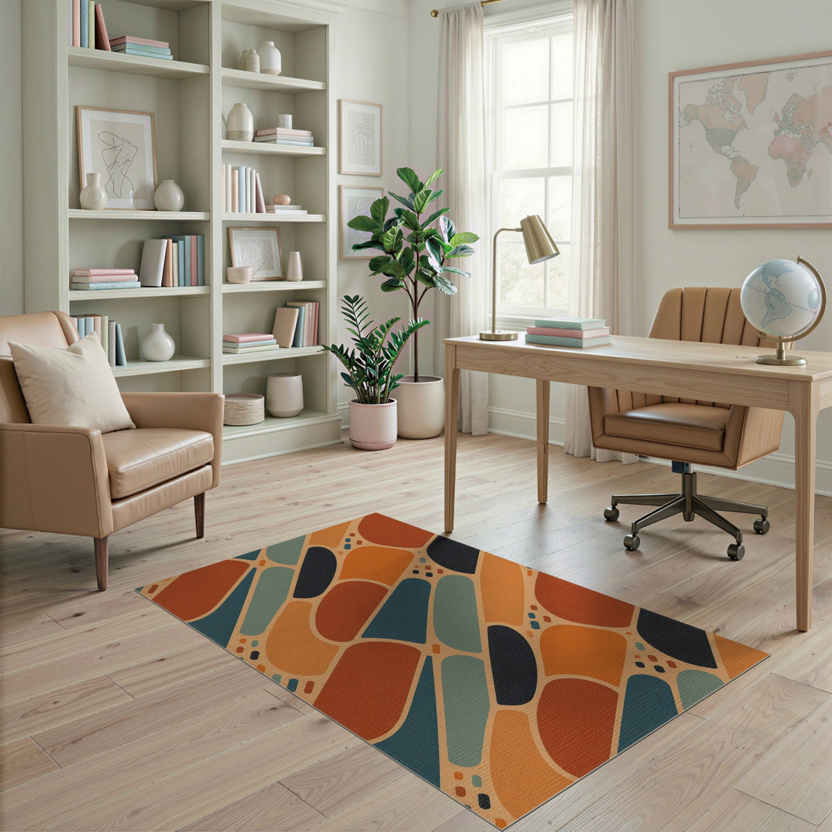 Multi-color and Patterns Multi-Color Abstract Geometric Area Rug