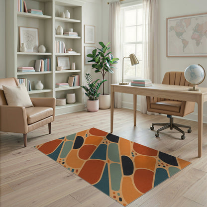 Multi-color and Patterns Multi-Color Abstract Geometric Area Rug