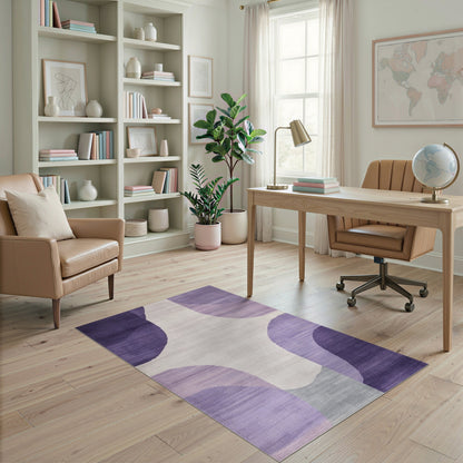 Abstract Area Purple Abstract Organic Area Rug