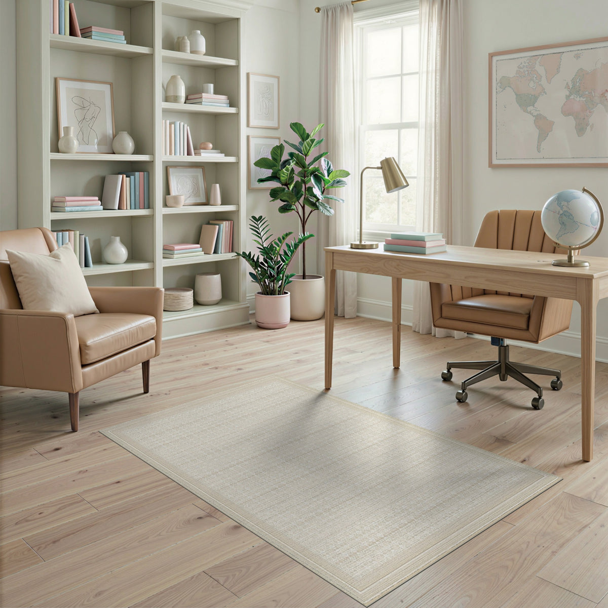 Geometric Modern Beige Geometric Pattern Area Rug