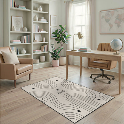 Emily Beige Geometric Area Rug