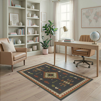 Heritage Tribal Grey Area Rug