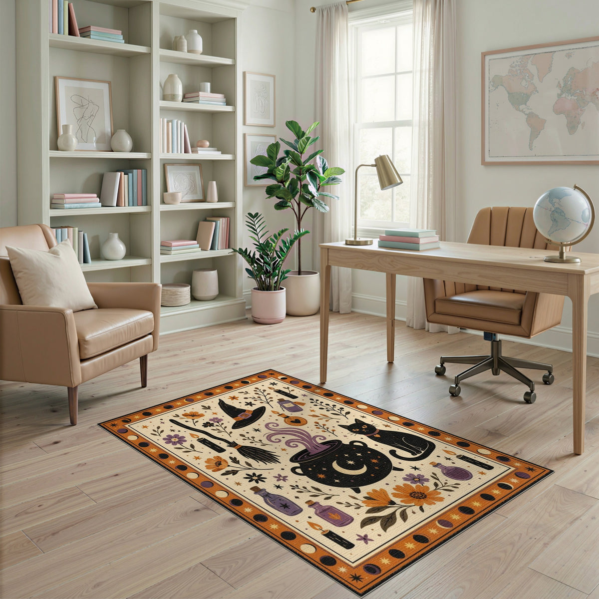 Witch Cauldron Halloween Area Rug