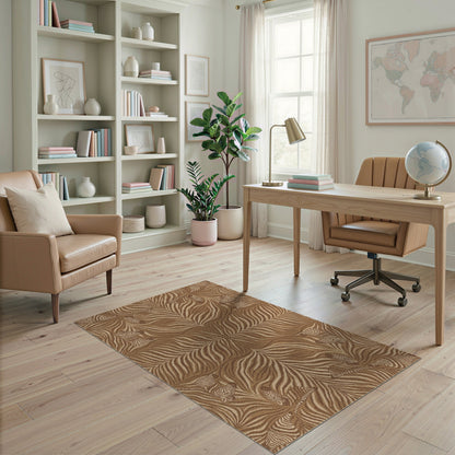 Heritage Tribal Brown Zebra Stripe Area Rug