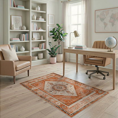 Heritage Tribal Orange Heritage Tribal Diamond Area Rug