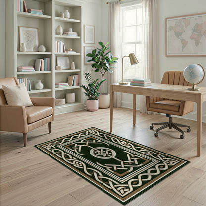 Green Celtic Knot Area Rug