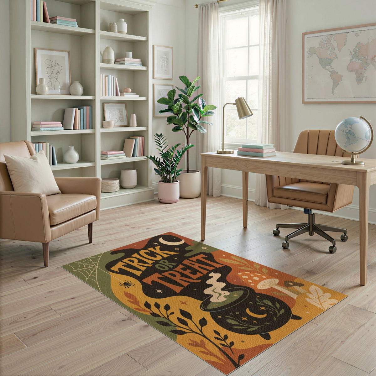 Trick or Treat Halloween Cauldron Area Rug