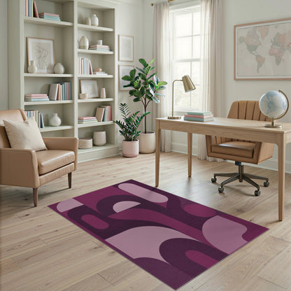 Abstract Area Purple Abstract Geometric Area Rug