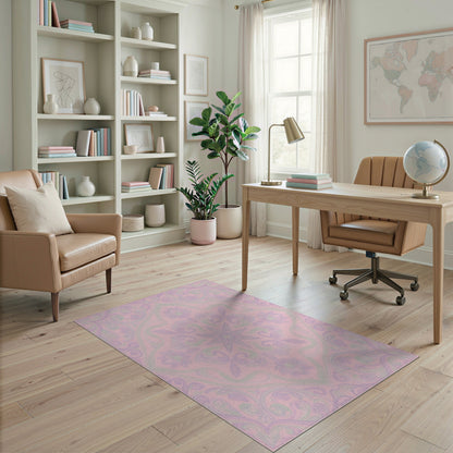 Pink Floral Vintage Area Rug