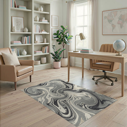 Grey Abstract Area Grey Marble Swirl Abstract Area Rug