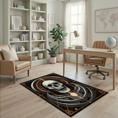 Eclipse Skull Geometric Area Rug