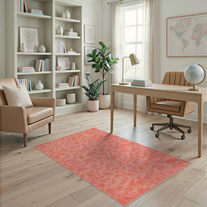 Orange Animal Silhouette Kids Area Rug