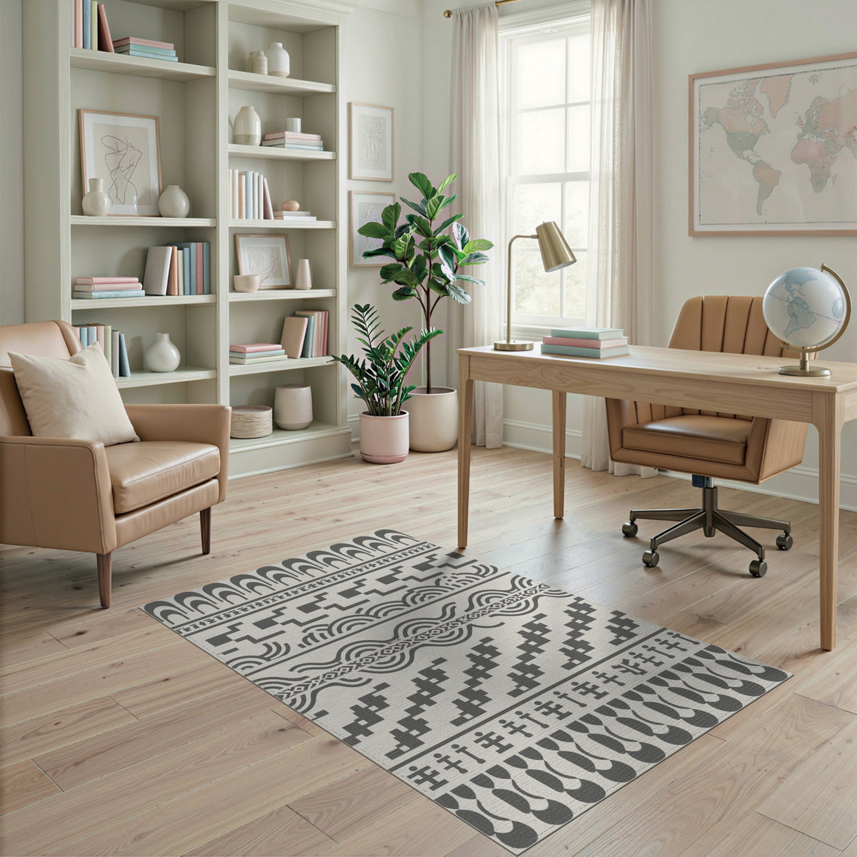 Grey Heritage Tribal Area Rug