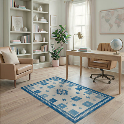 Blue Heritage Tribal Area Rug