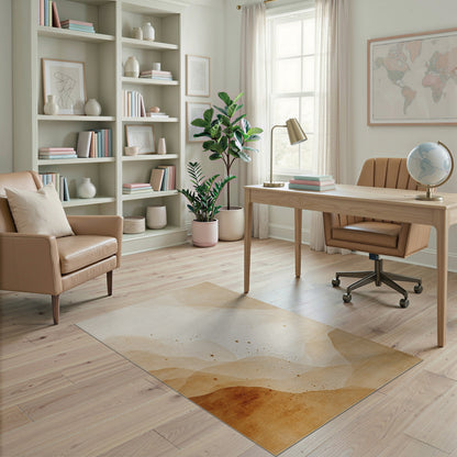 Flow Beige Abstract Flow Area Rug