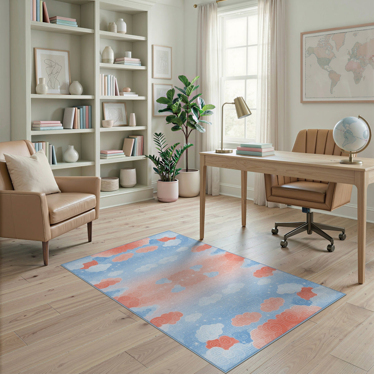 Dreamy Cloud Sky Kids Rug