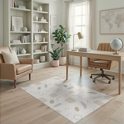 Abstract Area Beige Abstract Neutral Area Rug
