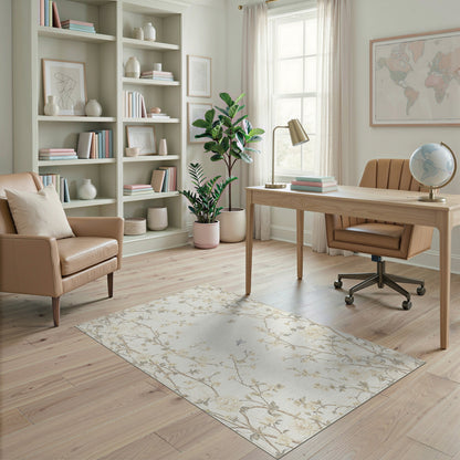 Beige Floral Vintage No. 86 Area Rug