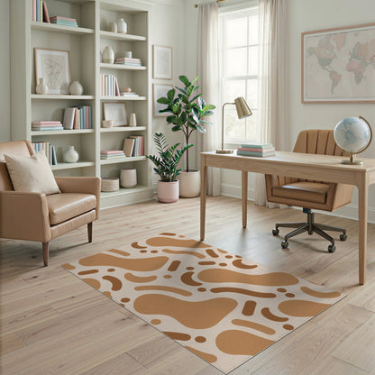 Organic Brown Abstract Area Rug