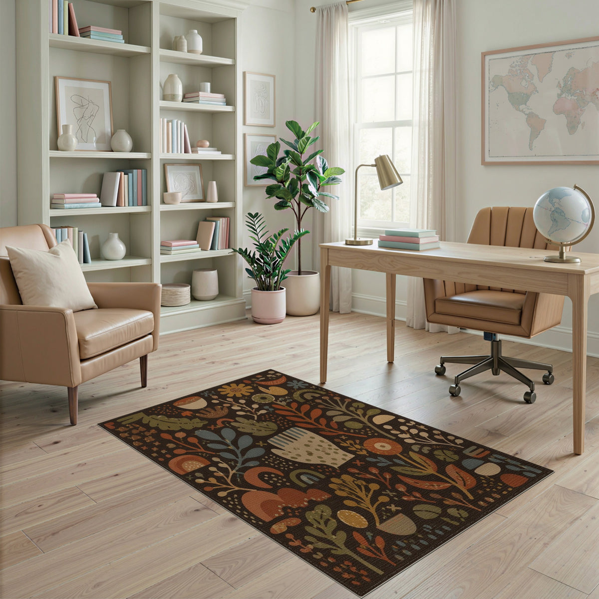 Boho Chic Multi-Color Floral Area Rug