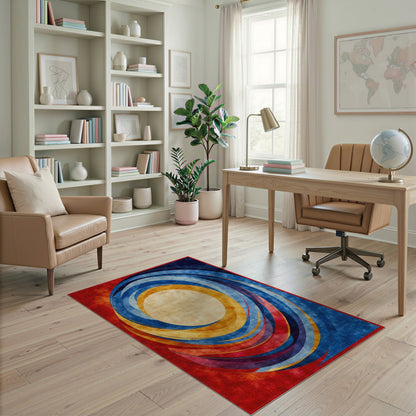 Abstract Area Vibrant Abstract Swirl Area Rug