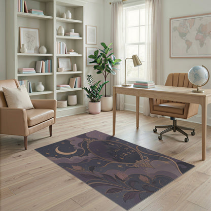 Mystical Castle Purple Area Rug