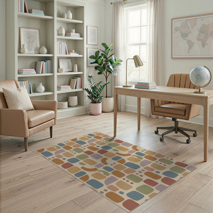 Brown and Tan Geometric Modern Brown Tan Geometric Area Rug