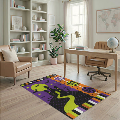 Halloween Castle Kids Washable Area Rug