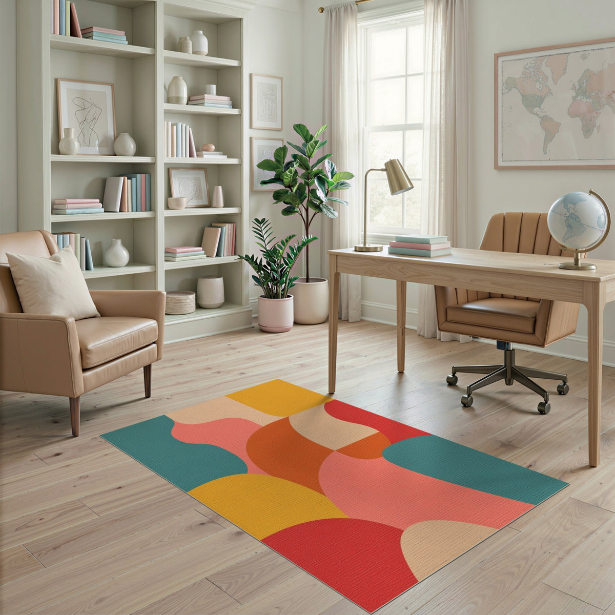Vibrant Multi-color and Patterns Vibrant Abstract Multi-Color Area Rug
