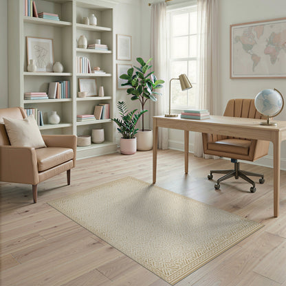 Beige Traditional Persian Beige and Neutral Area Rug