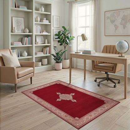 Red Persian Medallion Area Rug