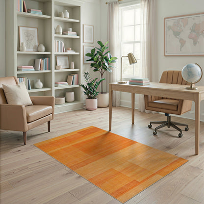 Geometric Modern Orange Gradient Geometric Area Rug
