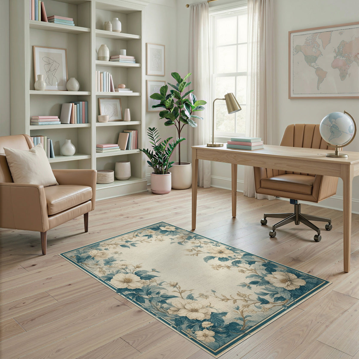 Blue Floral Vintage No. 23 Area Rug
