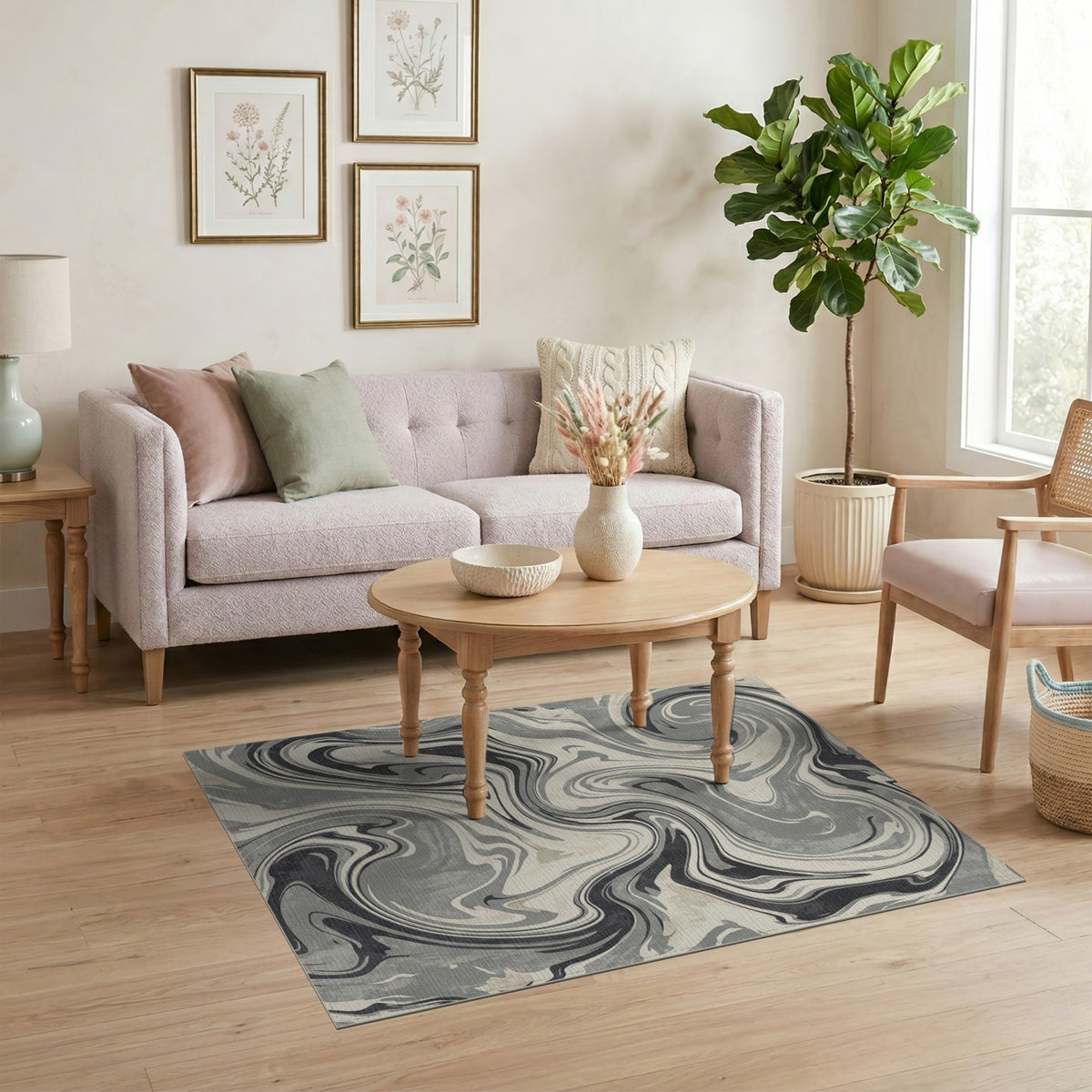 Grey Abstract Area Grey Marble Swirl Abstract Area Rug