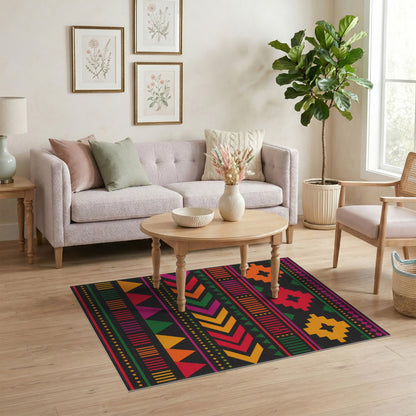 Vibrant Heritage Tribal Geometric Area Rug