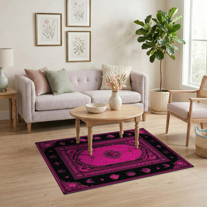 Pink Celestial Mystical Area Rug