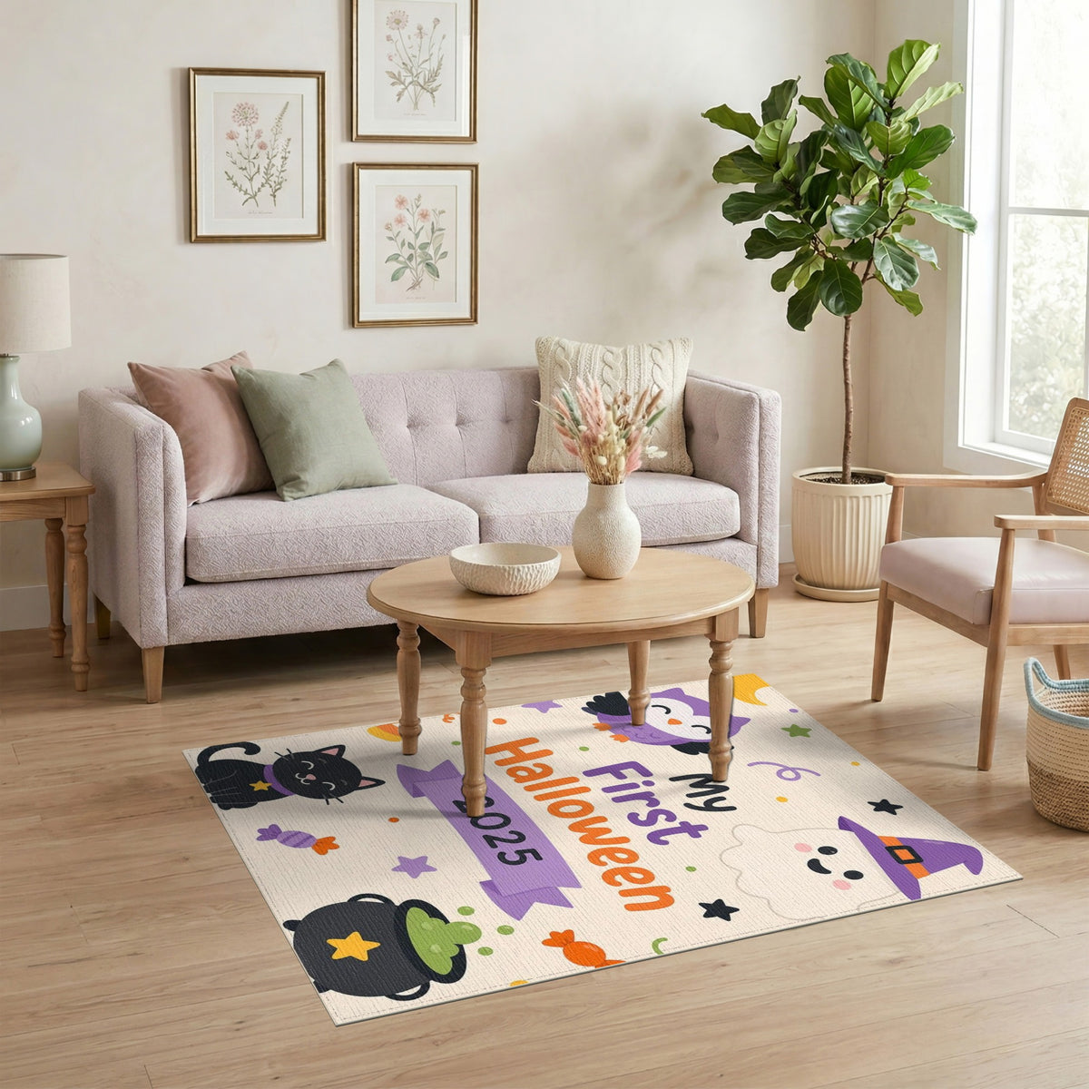 My First Halloween Kids Cartoon Rug