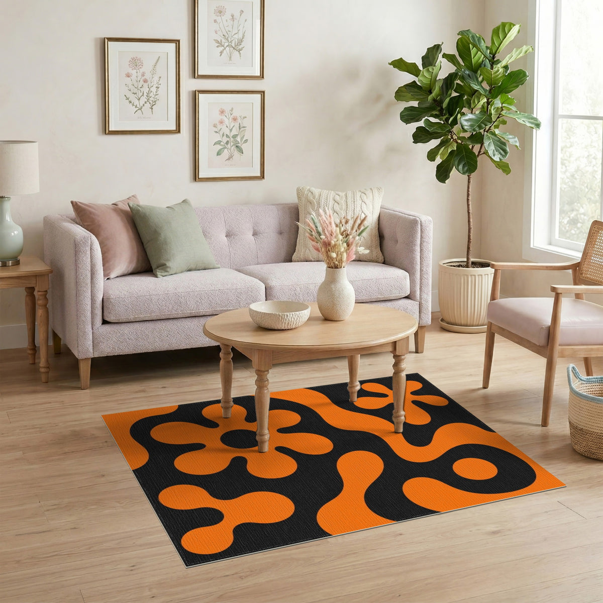 Orange Abstract Area Bold Orange Abstract Area Rug