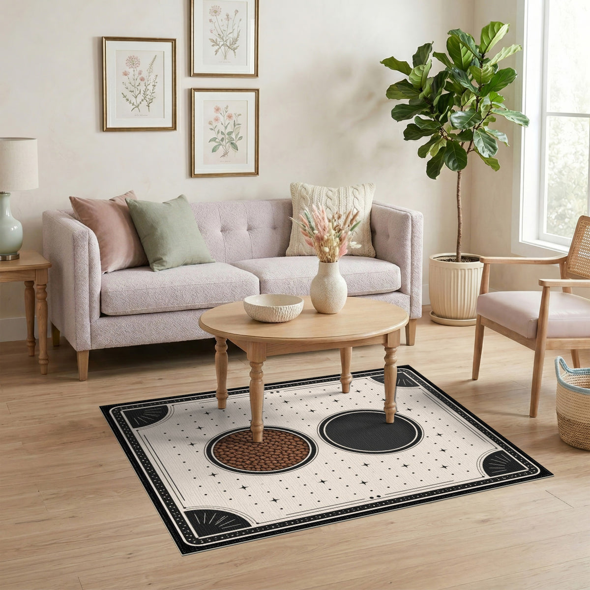 ODIKA Celestial Dot Brown Vintage Rug