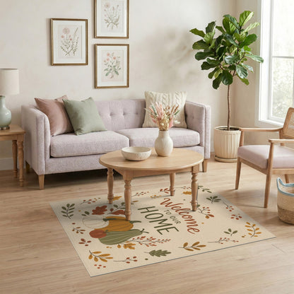 Autumn Harvest Welcome Area Rug
