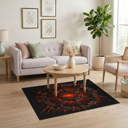Spiked Inferno Chain Area Rug