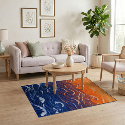 Swirling Ocean Wave Area Rug