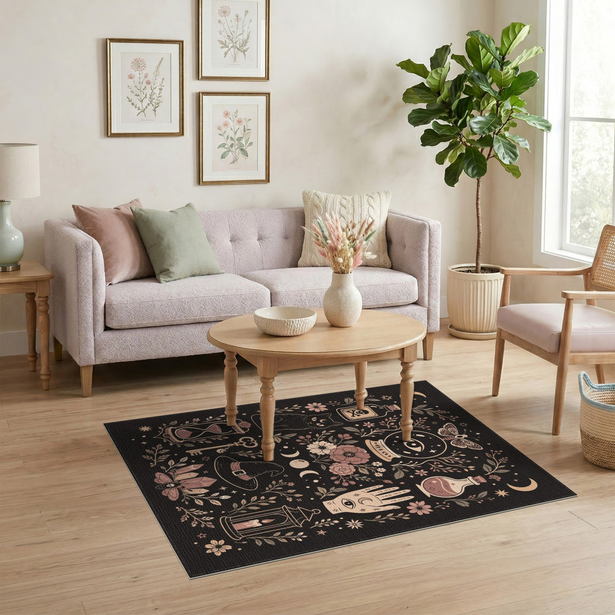 Mystic Moon Witchcraft Area Rug