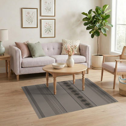 Beige Southwestern Geometric Area Rug