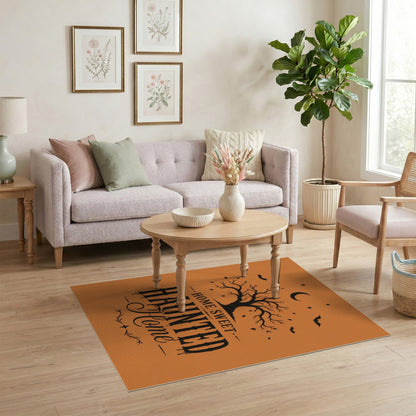 Home Sweet Haunted Home Orange Area Rug